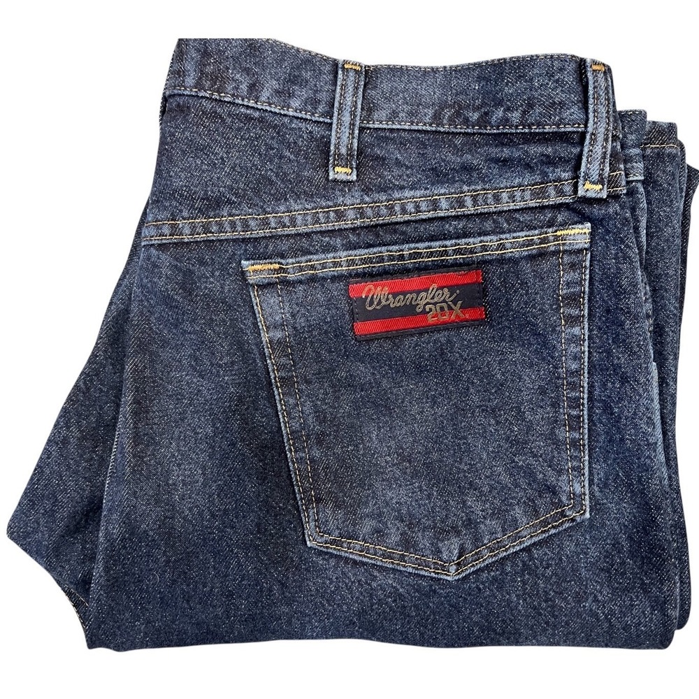 Wrangler 20X Relaxed Fit Jeans - Men's Size 38x34 - Dark Wash Denim Pants - Picture 5 of 7